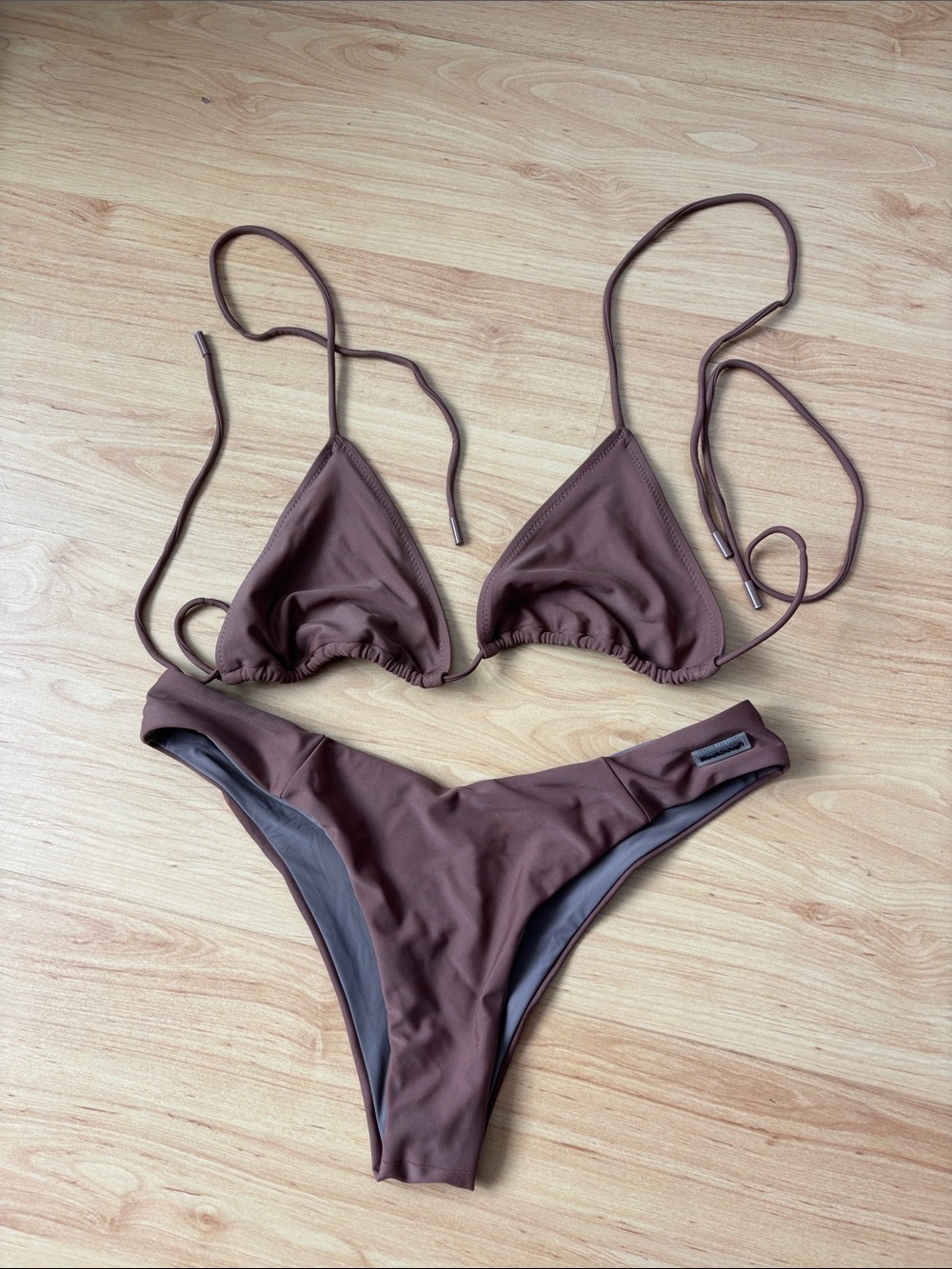 Blackbough Brown Triangle Bikini Set